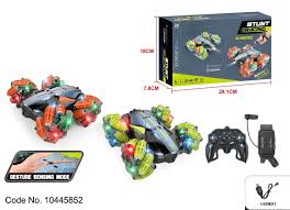 Toy car set with remote control, packaging, and accessories available at Juniors Toys