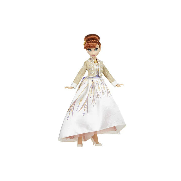 Doll in a white dress with gold accents on a white background - Anna Doll (White Gown) at Juniors Toys