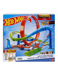 Hot Wheels track set in packaging available at Juniors Toys