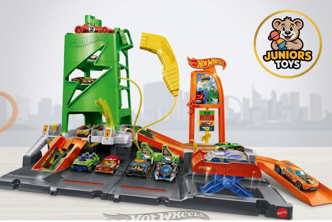 Detailed view of Hot Wheels Octopus Car Wash with water features availabe at juniors Toys