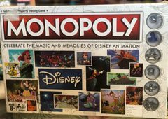 Monopoly board game box featuring Disney animation images and branding available at Juniors Toys