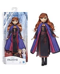 Frozen 2 doll with purple cloak and packaging - Princess Anna Doll at Juniors Toys