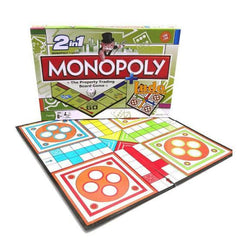 Monopoly and Ludo board game set with packaging available at Juniors Toys