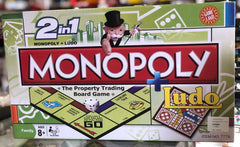 Monopoly and Ludo board game box with colorful design available at Juniors Toys