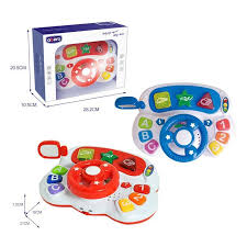 Children's toy phone with colorful buttons and a box in the background available at Juniors Toys