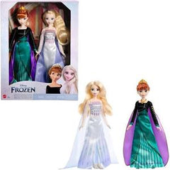 Frozen dolls with packaging on a white background - Disney Frozen Elsa and Anna Dolls Set at Juniors Toys