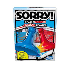 Sorry! Rivals Edition game box with blue and red pieces available at Juniors Toys