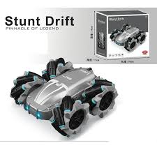 Toy car with 'Stunt Drift' text and packaging in the background available at Juniors Toys